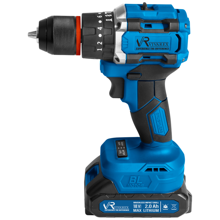 دریل چکشی دو باطری موتور براشلس ویوارکس VR1810V-IBL