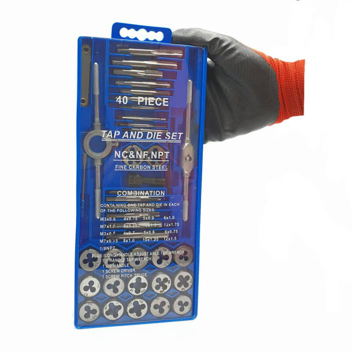 مته حدیده قلاویز و حدیده مدل TAP-AND-DIE-SET مجموعه 40 عددی