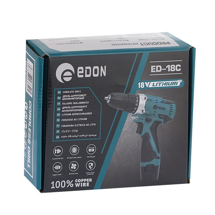 دریل شارژی 10 میلیمتری 18 ولت ادون 18W-18ED