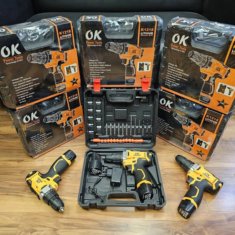 دریل پیچ گوشتی شارژی اوکی مدل POWER_TOOLS-NEW مجموعه 24 عددی